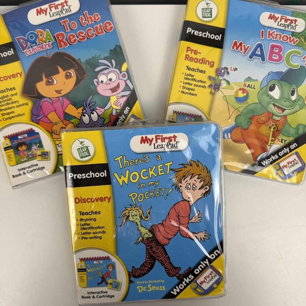 2000s LeapFrog My‎ First LeapPad Bundle Dr Seuss Dora ABC Books
